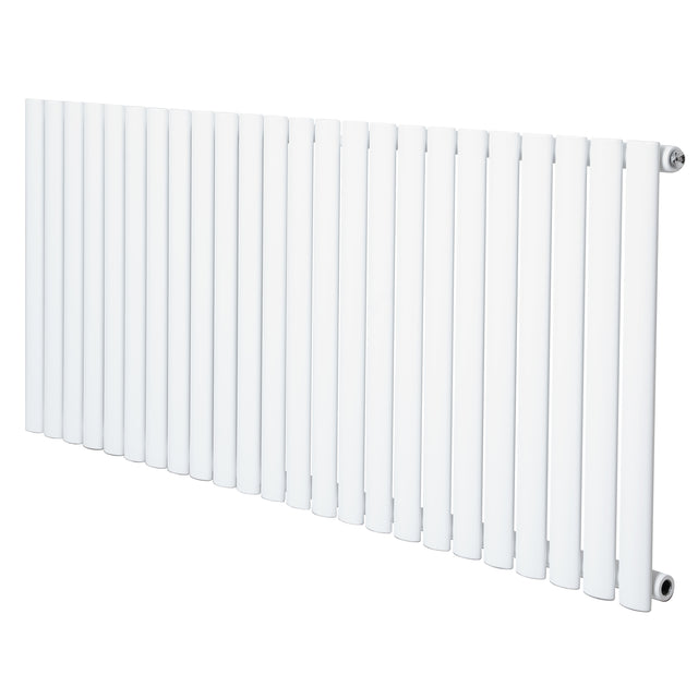 Radiador oval de coluna simples em branco, com design elegante e moderno, medindo 600 x 1440 mm, ideal para aquecimento eficiente
