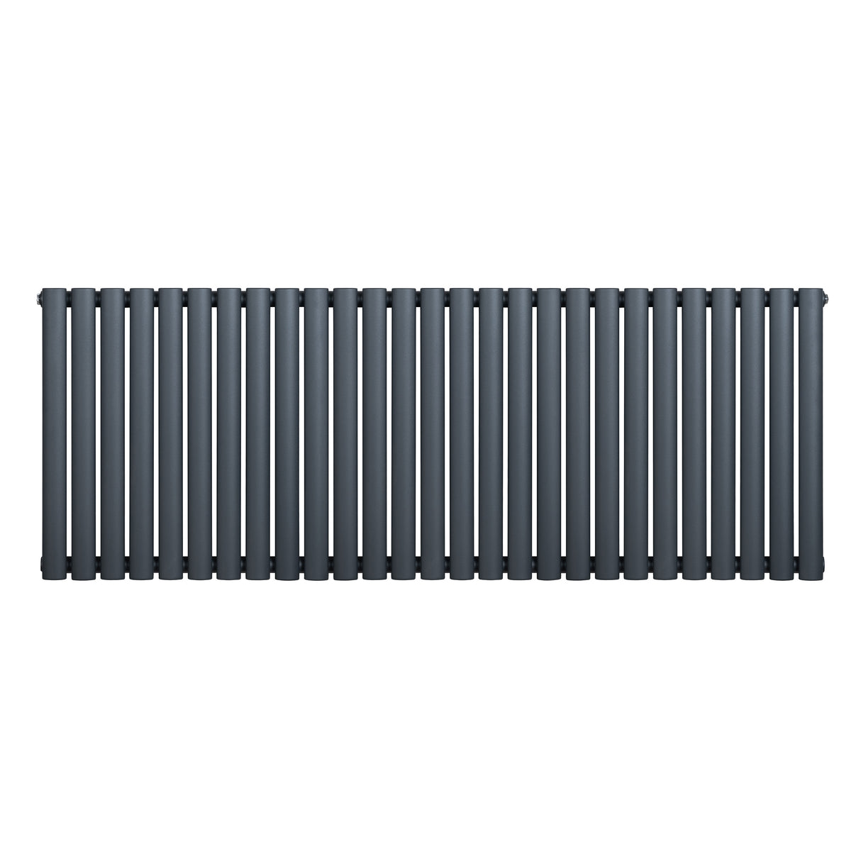 Radiador de coluna simples oval em cinza antracite, com design elegante e linhas retas, ideal para aquecimento de ambientes modernos