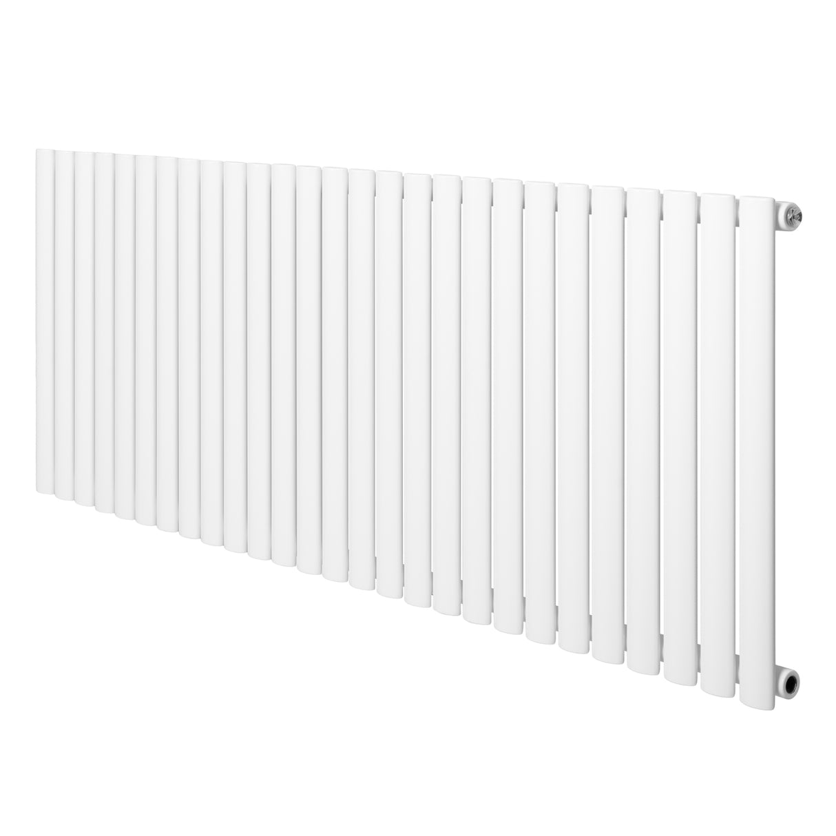Radiador de coluna simples oval em branco, com design elegante e liso, medindo 600 mm x 1620 mm, ideal para aquecimento eficiente