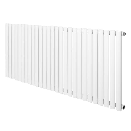 Radiador de coluna simples oval em branco, com design elegante e liso, medindo 600 mm x 1620 mm, ideal para aquecimento eficiente