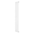 Radiador de coluna simples oval branco, com design elegante e moderno, medindo 1600 mm de altura por 240 mm de largura