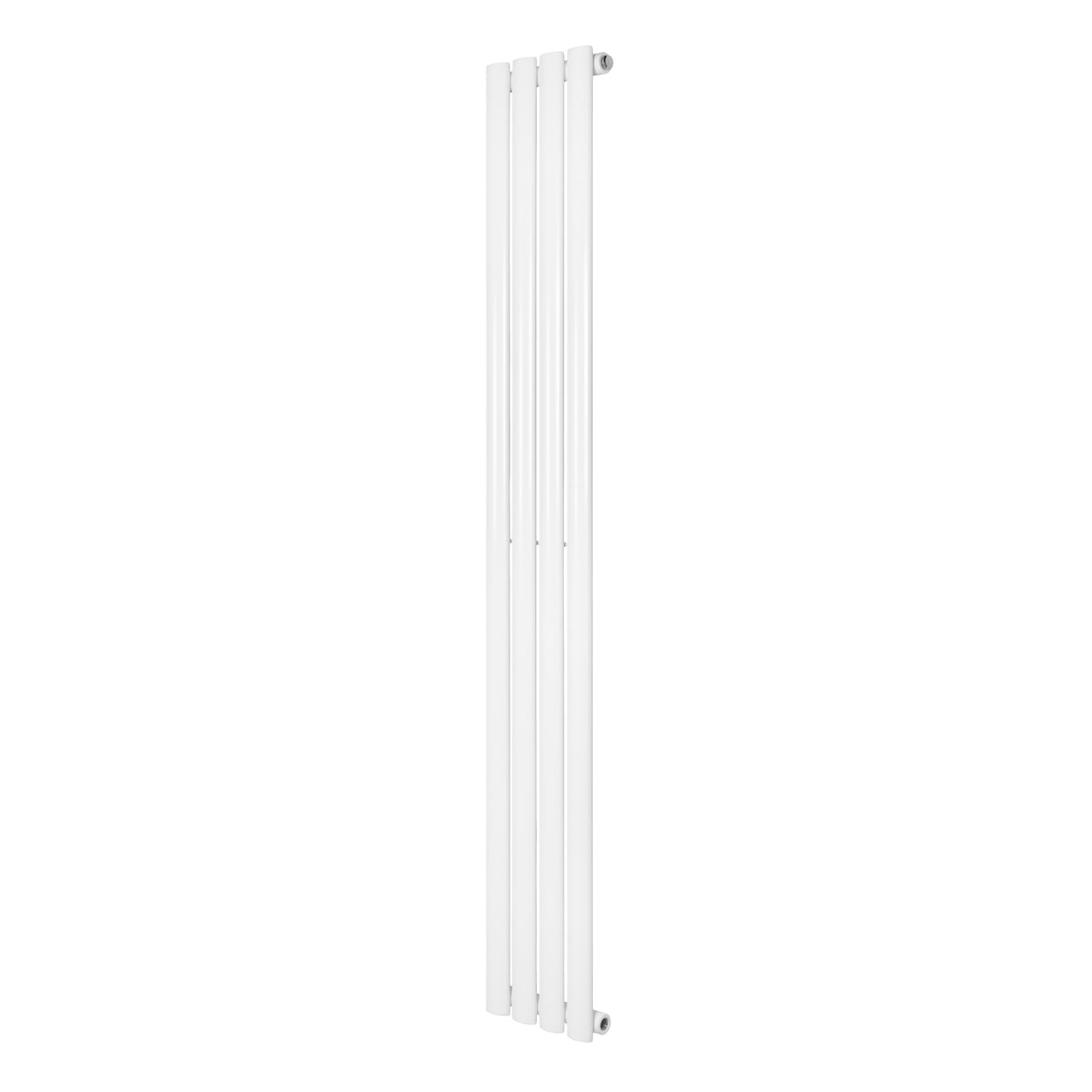 Radiador de coluna simples oval branco, com design elegante e moderno, medindo 1600 mm de altura por 240 mm de largura
