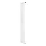 Radiador de coluna simples oval branco, com design elegante e moderno, medindo 1600 mm de altura por 240 mm de largura