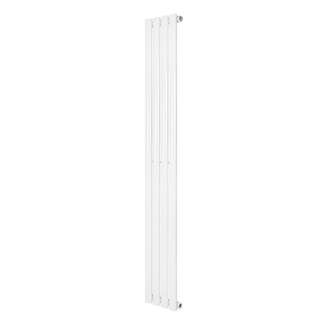 Radiador de coluna simples oval branco, com design elegante e moderno, medindo 1600 mm de altura por 240 mm de largura