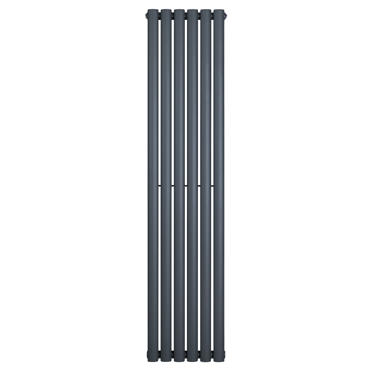 Radiador de coluna simples oval cinza antracite, com design elegante e moderno, ideal para aquecimento eficiente em ambientes internos