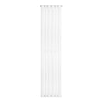 Radiador de coluna simples oval branco, com design elegante e liso, medindo 1600 mm de altura e 360 mm de largura