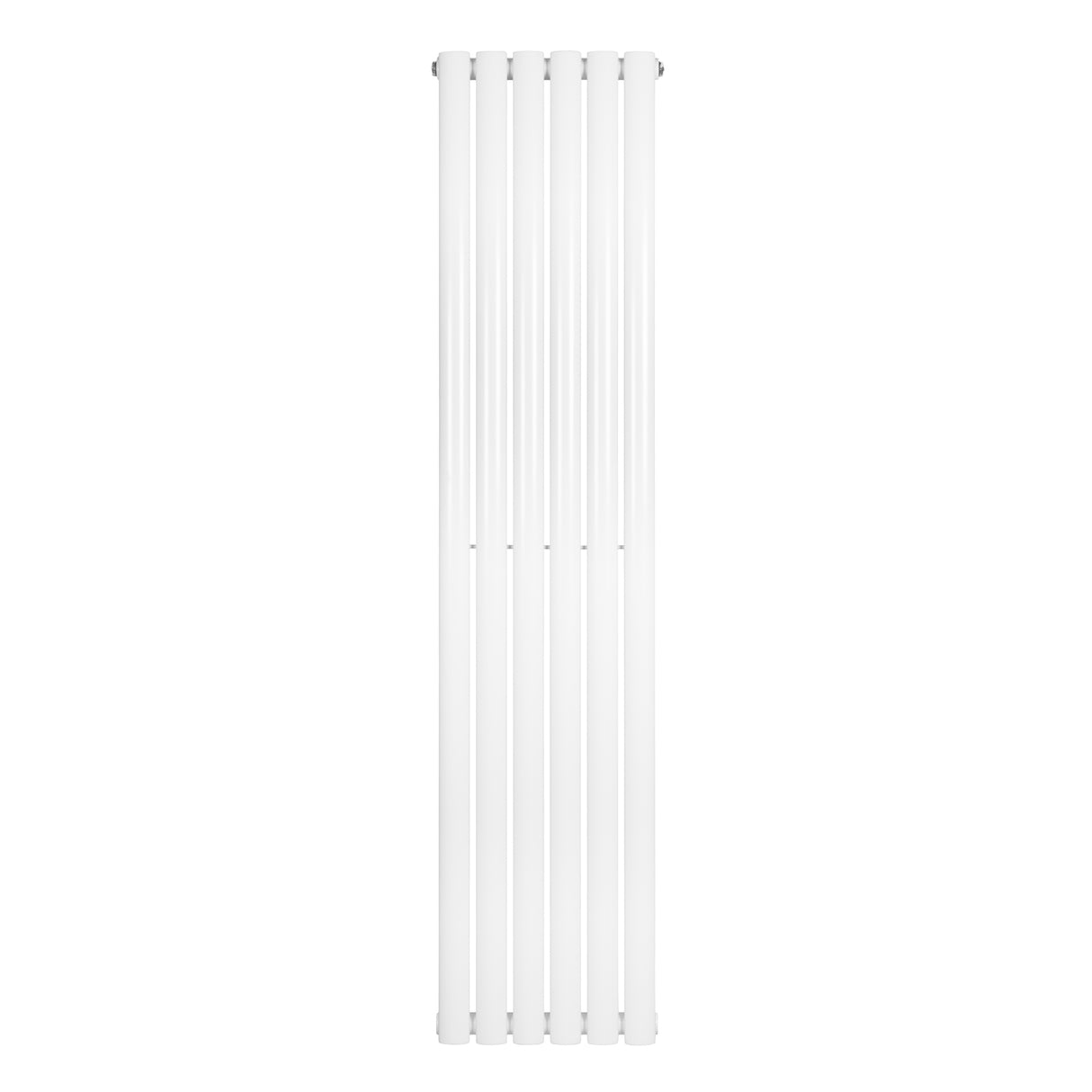 Radiador de coluna simples oval branco, com design elegante e liso, medindo 1600 mm de altura e 360 mm de largura