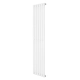Radiador de coluna simples oval branco, 1600 mm x 360 mm, com design elegante e acabamento liso, ideal para aquecer ambientes modernos