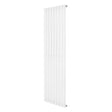 Radiador de coluna simples oval branco, com design elegante e moderno, medindo 1600 mm x 480 mm, ideal para aquecimento eficiente
