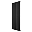 Radiador de coluna simples oval preto, com design elegante e moderno, medindo 1600 mm x 600 mm, ideal para aquecimento eficiente