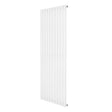 Radiador de coluna simples oval branco, com design elegante e moderno, medindo 1600 mm x 600 mm, ideal para aquecimento eficiente