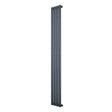 Radiador de coluna simples oval cinza antracite, 1800 mm x 240 mm, com acabamento liso e moderno, ideal para aquecimento eficiente