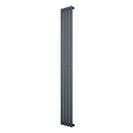 Radiador de coluna simples oval cinza antracite, 1800 mm x 240 mm, com acabamento liso e moderno, ideal para aquecimento eficiente