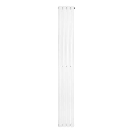 Radiador de coluna simples oval branco, com design elegante, medindo 1800 mm de altura e 240 mm de largura, ideal para aquecimento eficiente