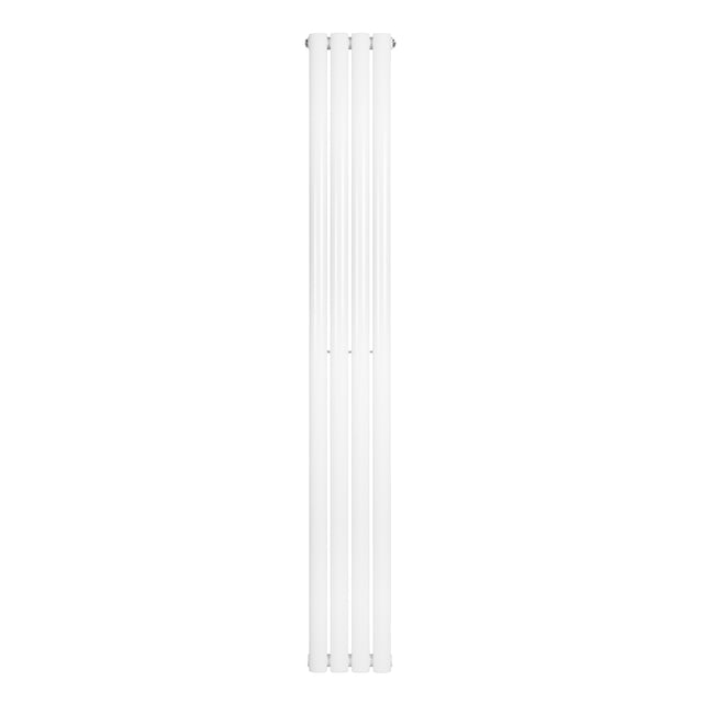 Radiador de coluna simples oval branco, com design elegante, medindo 1800 mm de altura e 240 mm de largura, ideal para aquecimento eficiente