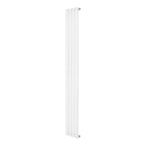 Radiador de coluna simples oval branco, com design elegante e moderno, medindo 1800 mm de altura e 240 mm de largura
