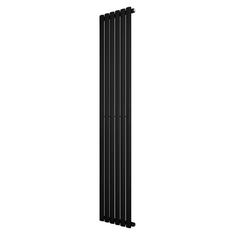 Radiador de coluna simples oval preto, 1800 mm x 360 mm, com design elegante e superfície lisa, ideal para aquecimento eficiente