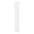 Radiador de coluna simples oval branco, com design elegante e moderno, medindo 1800 mm de altura e 360 mm de largura