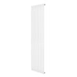Radiador de coluna simples oval branco, 1800 mm x 480 mm, com design elegante e superfícies lisas, ideal para aquecimento eficiente