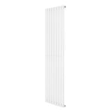 Radiador de coluna simples oval branco, 1800 mm x 480 mm, com design elegante e superfícies lisas, ideal para aquecimento eficiente