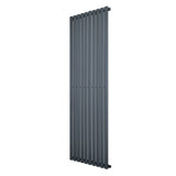 Radiador de coluna simples oval em cinza antracite, medindo 1800 mm x 600 mm, com design moderno e superfícies lisas e elegantes