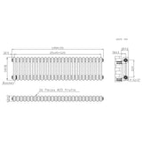 Radiador Tradicional de 2 Colunas - 300 x 1190mm - Metal Cru
