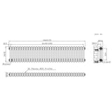 Radiador Tradicional de 2 Colunas - 300 x 1460mm - Metal Cru