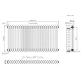 Radiador Tradicional de 2 Colunas - 600 x 1190mm - Metal Cru