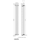 Radiador Tradicional de 2 Colunas - 1800 x 200mm - Metal Cru