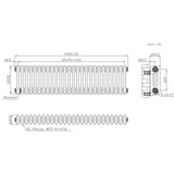 Radiador Tradicional de 3 Colunas - 300 x 1010mm - Metal Cru