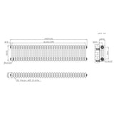 Radiador Tradicional de 3 Colunas - 300 x 1460mm - Metal Cru