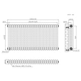 Radiador Tradicional de 3 Colunas - 600 x 1190mm - Metal Cru