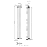Radiador Tradicional de 3 Colunas - 1500 x 200mm - Metal Cru