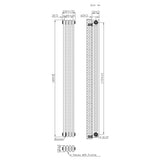 Radiador Tradicional de 3 Colunas - 1800 x 200mm - Metal Cru