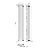 Radiador Tradicional de 3 Colunas - 1800 x 290mm - Metal Cru