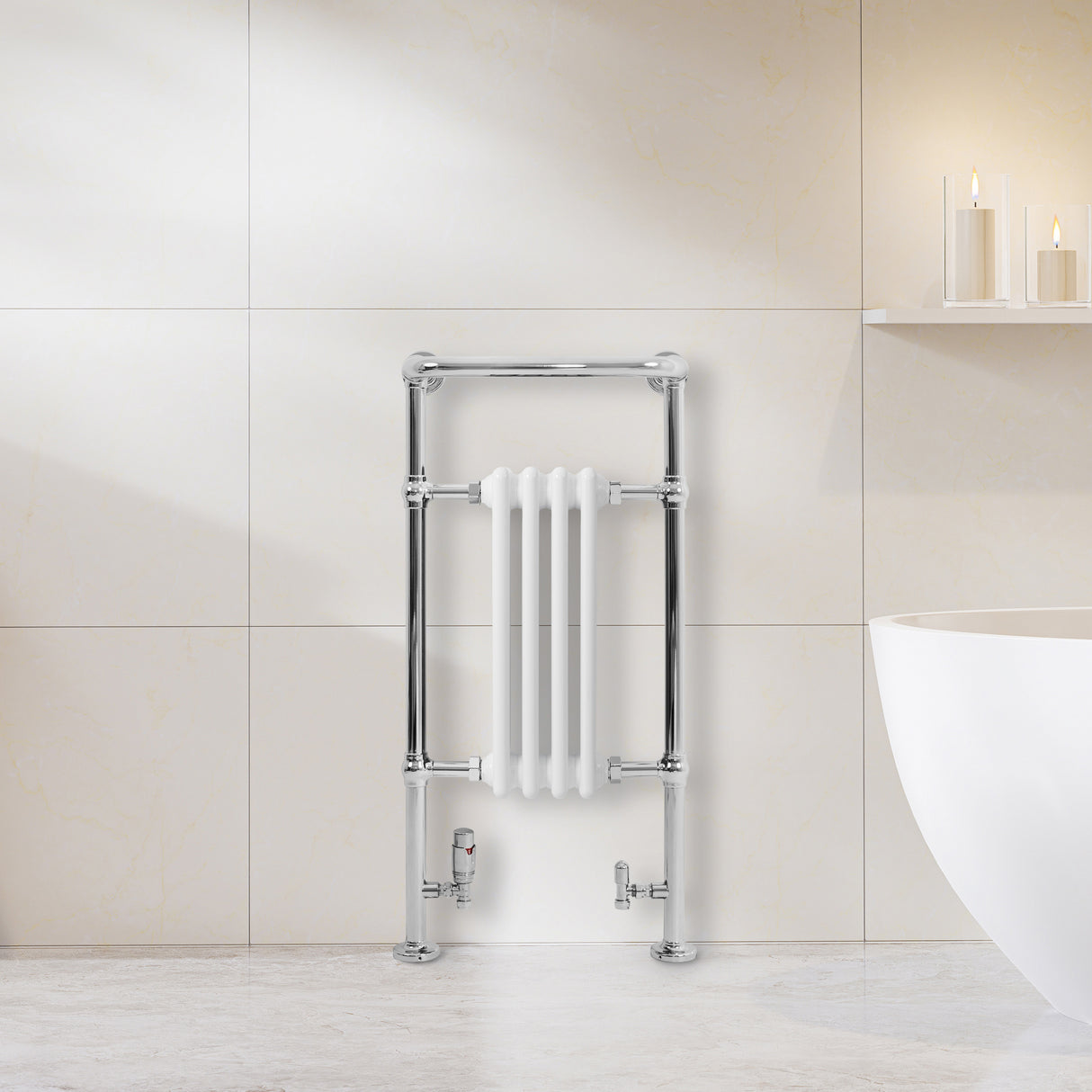 Radiador Toalheiro Tradicional – 950mm x 480mm – Branco