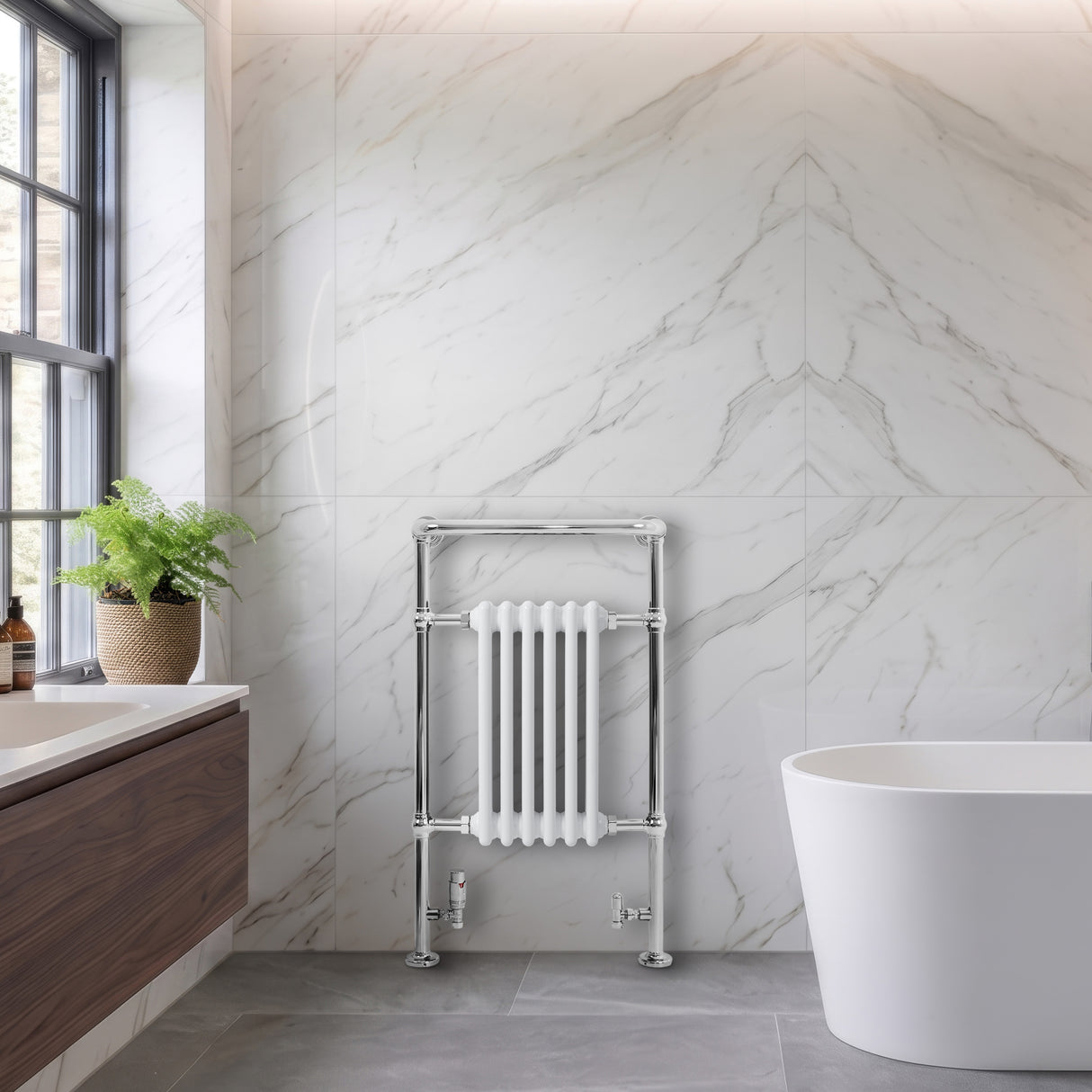 Radiador Toalheiro Tradicional – 950mm x 570mm – Branco