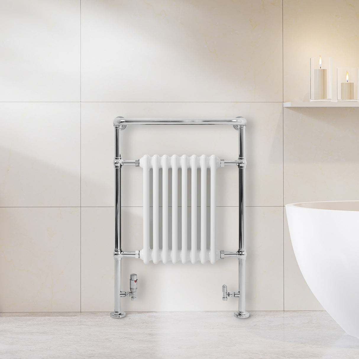 Radiador Toalheiro Tradicional – 950mm x 660mm – Branco