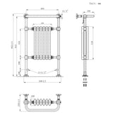 Radiador Toalheiro Tradicional – 950mm x 570mm – Cinza Antracite