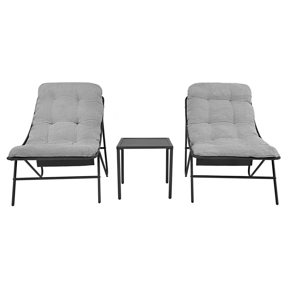 Conjunto de Jardim de 3 Peças – Cinzento