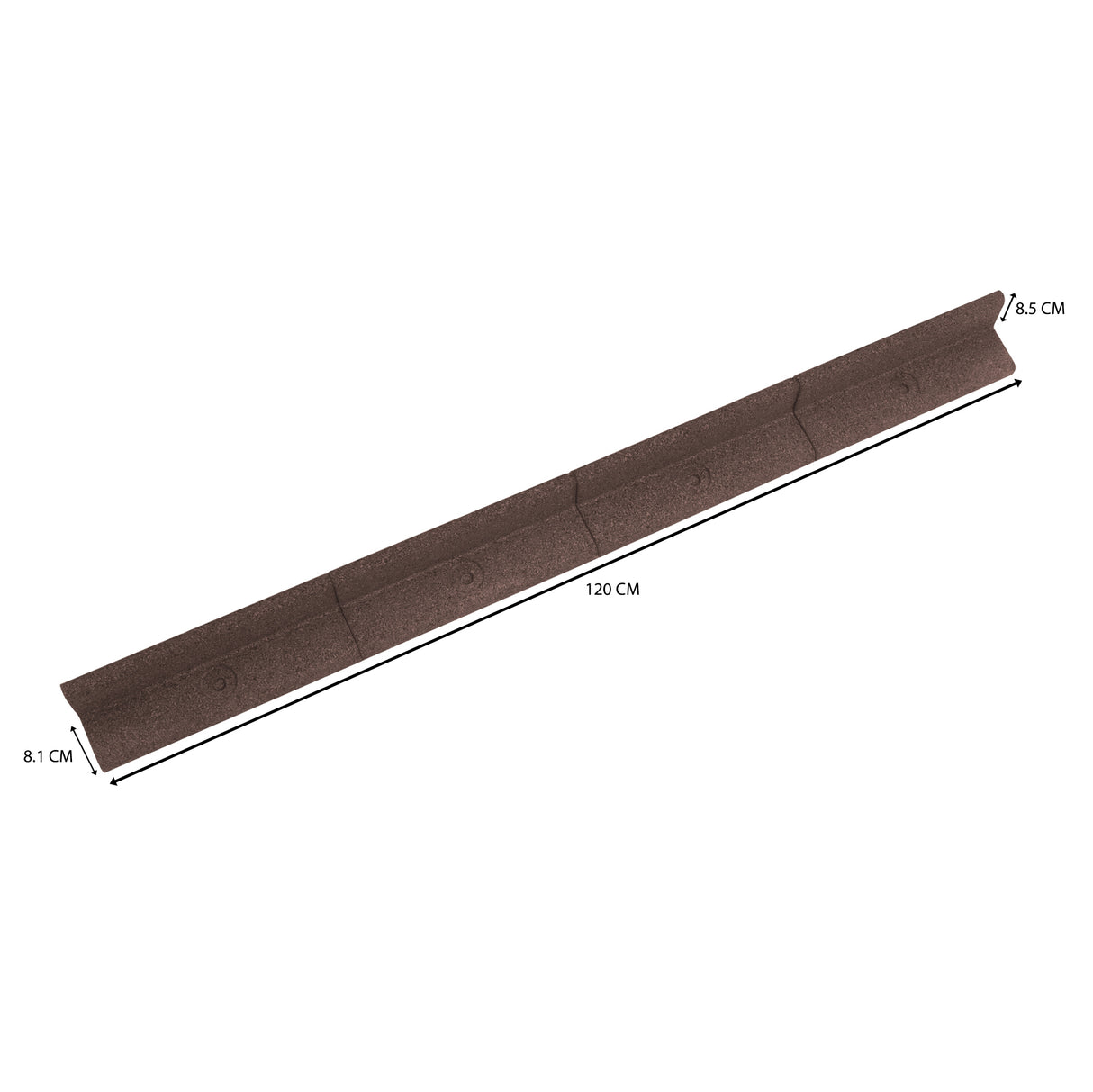 Borda Flexível para Jardim 8 x 1.2 m com Martelo de Borracha – Castanha