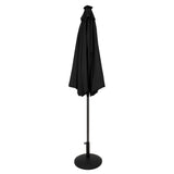 Guarda-Sol Inclinável LED 2,7 m com Base – Preto