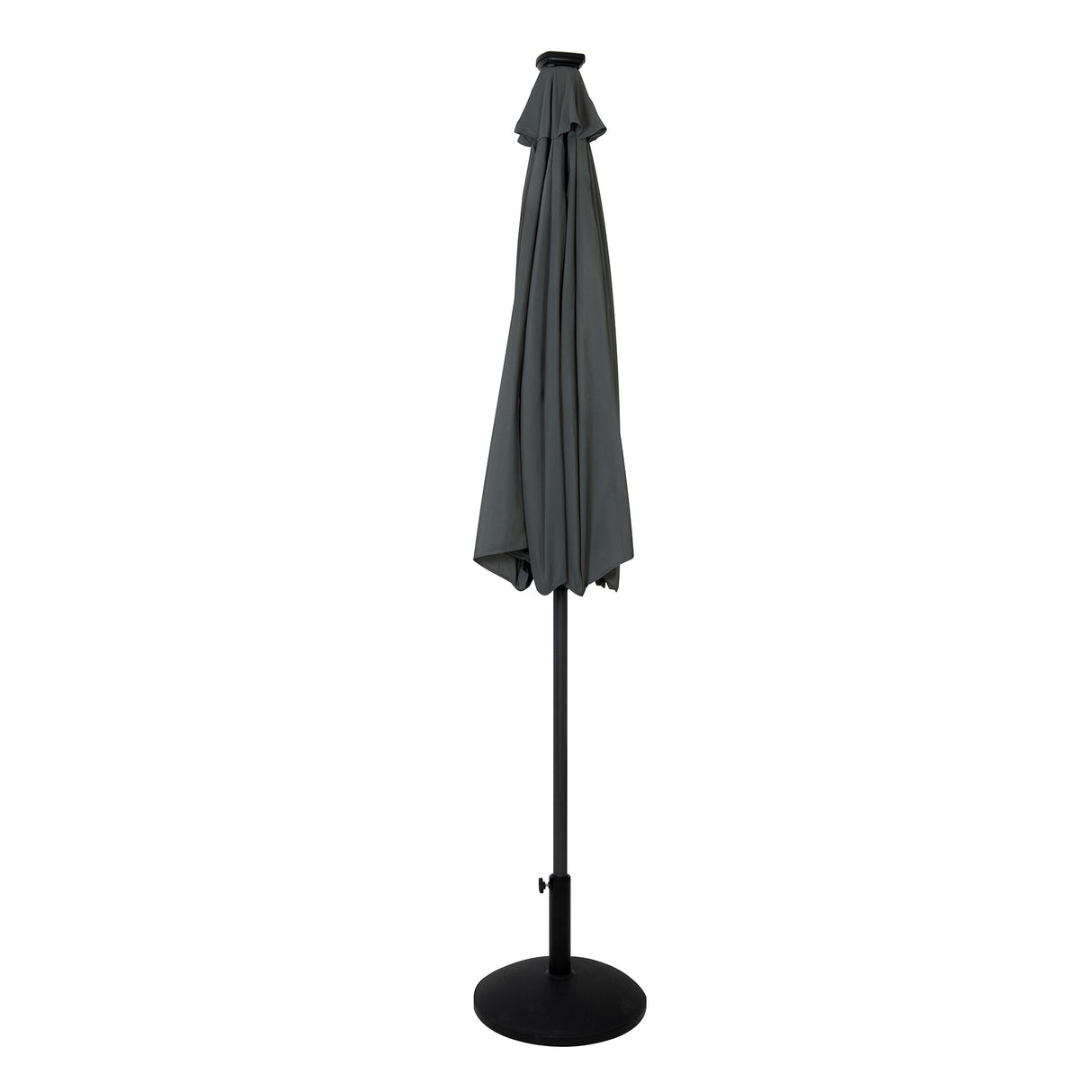 Guarda-Sol Inclinável LED 2,7 m com Base – Cinzento
