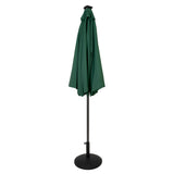 Guarda-Sol Inclinável LED 2,7 m com Base – Verde