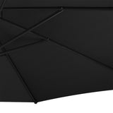 Guarda-Sol Suspenso 3 m com Base Quadrada – Preto