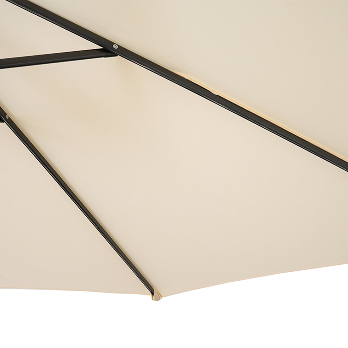 Guarda-Sol Suspenso 3 m com Base Quadrada – Creme