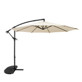 Guarda-Sol Suspenso 3 m com Base Tipo Leque – Creme