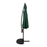 Guarda-Sol Suspenso 3 m com Base Tipo Leque – Verde