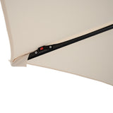 Guarda-Sol Suspenso LED 3 m com Base Tipo Leque – Creme