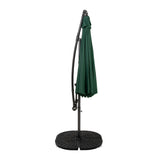Guarda-Sol Suspenso 3 m com Base Tipo Leque Completa – Verde